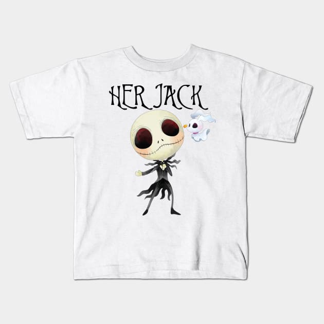 HER JACK Kids T-Shirt by WalkingMombieDesign